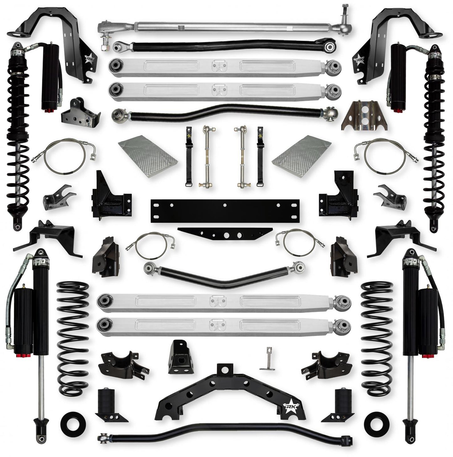 4.5 Inch X-Factor X2 Pro Elite Coilover Long-Arm Suspension System for Jeep Wrangler JKU Comp Stage 2 Rock Krawler
