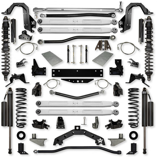 4.5 Inch X Factor X2 Pro Elite 6 Inch Stretch Coilover Long-Arm Suspension System For Jeep Wrangler JK Comp Stage 1 Rock Krawler