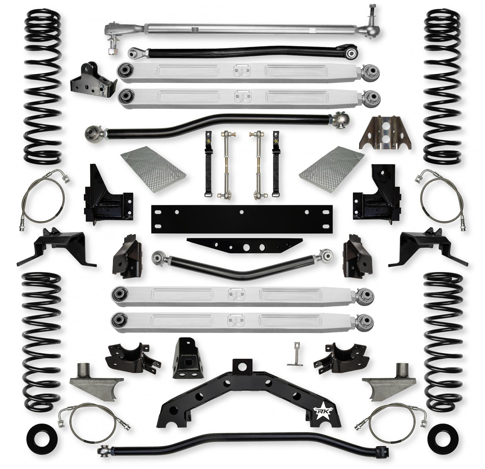 4.5 Inch X Factor X2 Pro Elite 6 Inch Stretch Long-Arm Suspension System For Jeep Wrangler JK Rock Krawler-1