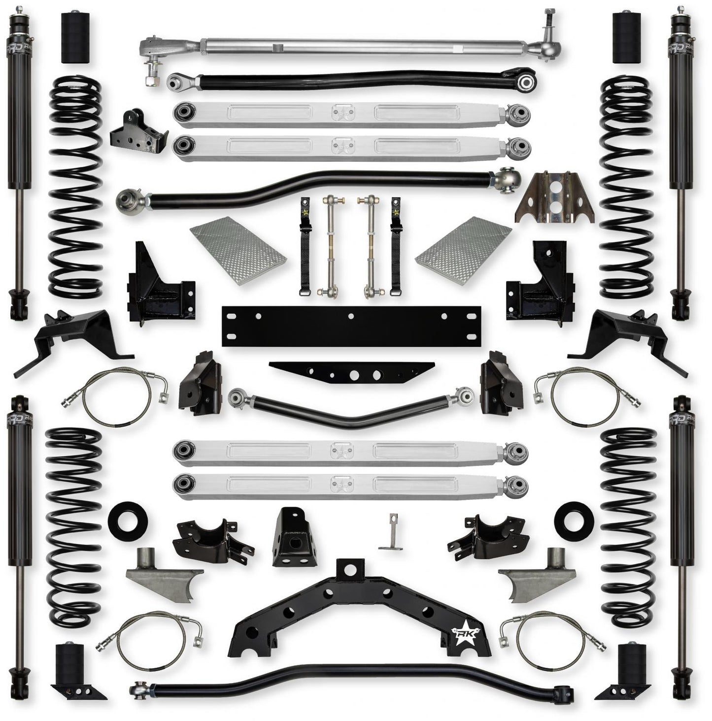4.5 Inch X Factor X2 Pro Elite 6 Inch Stretch Long-Arm Suspension System For Jeep Wrangler JK Rock Krawler