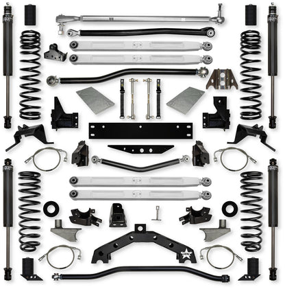 4.5 Inch X Factor X2 Pro Elite 6 Inch Stretch Long-Arm Suspension System For Jeep Wrangler JK Rock Krawler