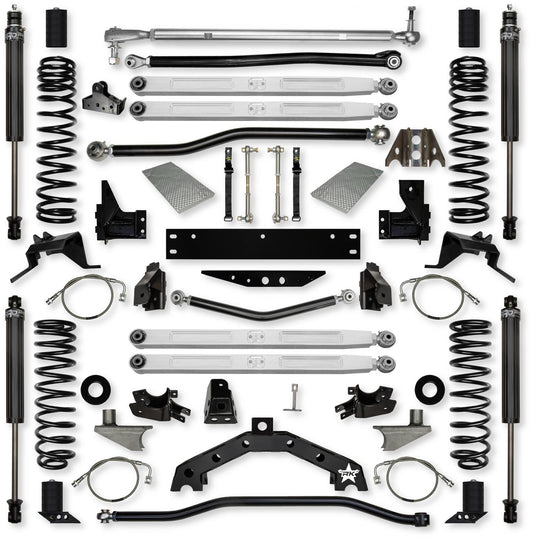 4.5 Inch X Factor X2 Pro Elite 6 Inch Stretch Long-Arm Suspension System For Jeep Wrangler JK Rock Krawler