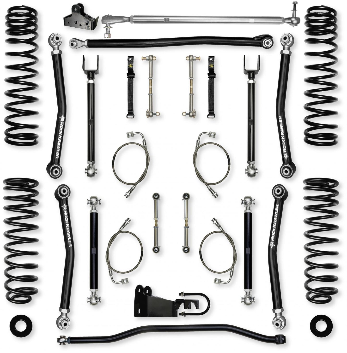 4.5 Inch X-Factor Mid-Arm Suspension System for Jeep Wrangler JKU Rock Krawler-1