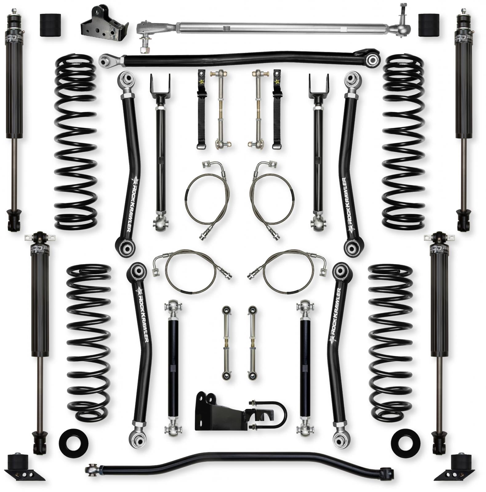 4.5 Inch X-Factor Mid-Arm Suspension System for Jeep Wrangler JKU Rock Krawler