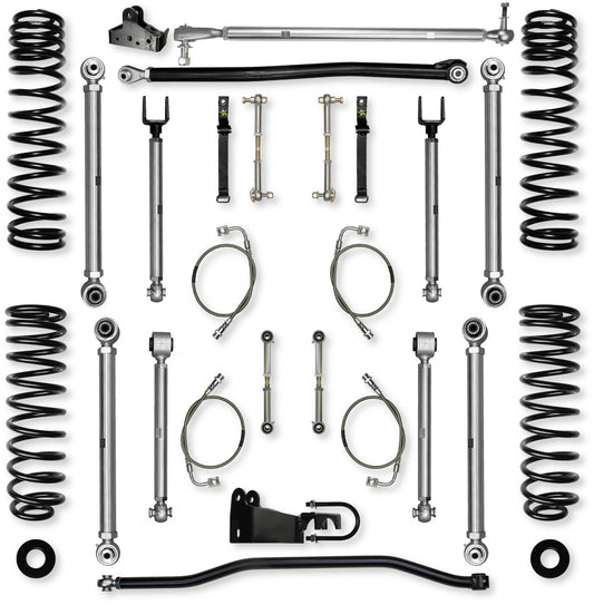 4.5 Inch X-Factor PRO Mid-Arm Suspension System for Jeep Wrangler JK Rock Krawler-1