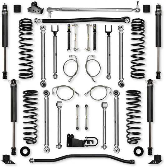 4.5 Inch X-Factor PRO Mid-Arm Suspension System for Jeep Wrangler JKU Rock Krawler