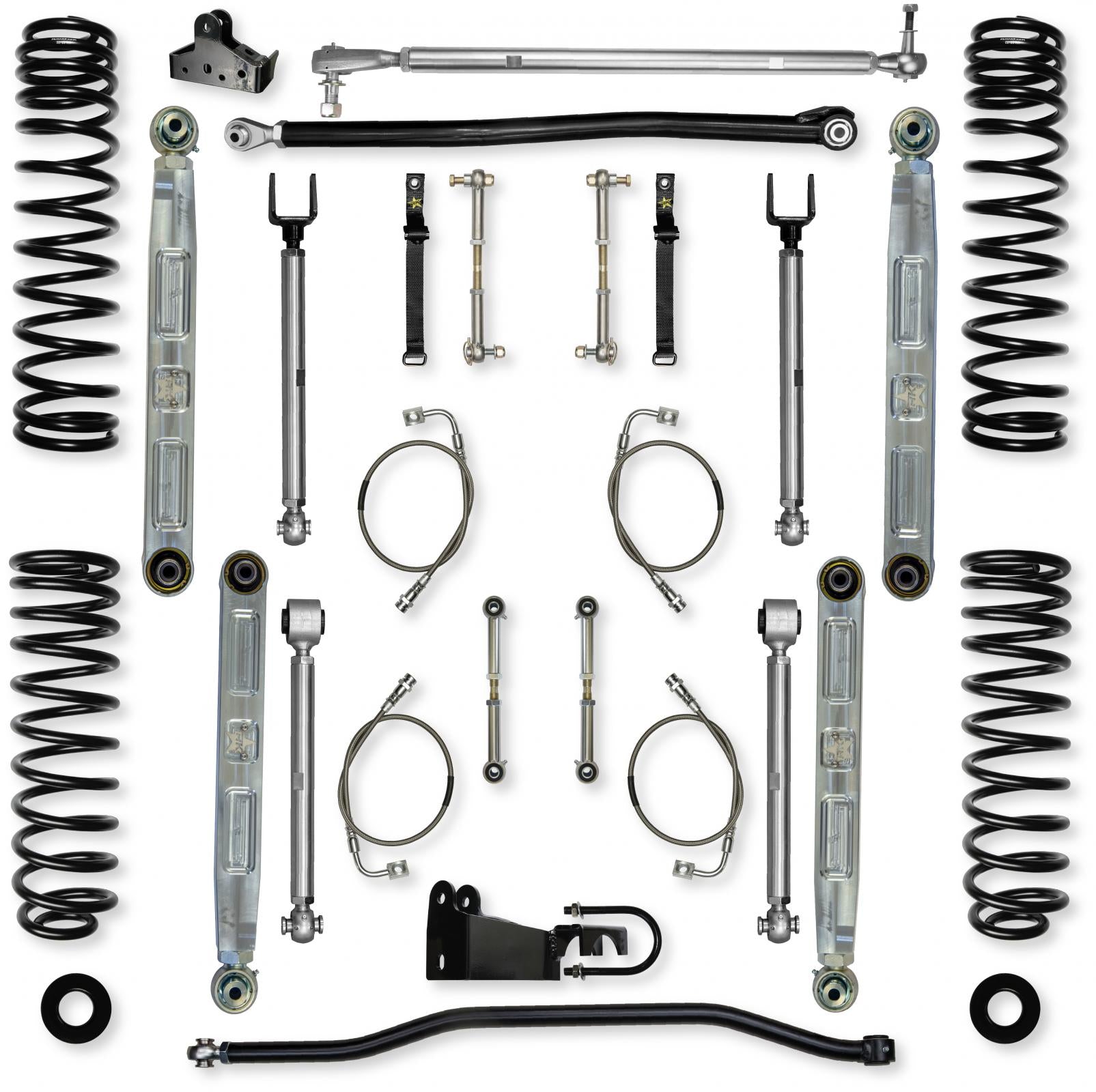 4.5 Inch X-Factor Pro Elite Mid-Arm Suspension System for Jeep Wrangler JKU Rock Krawler-1