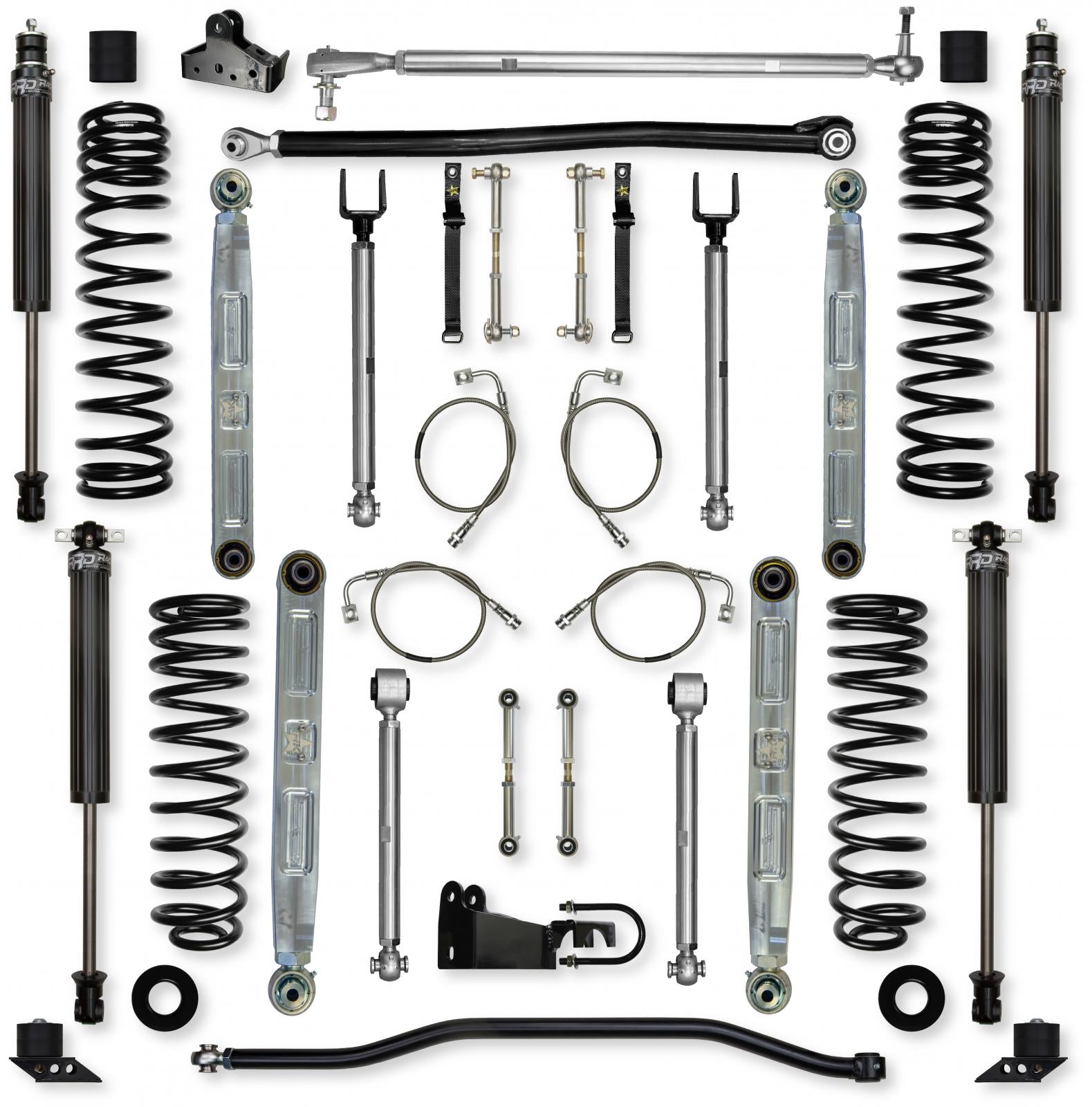 4.5 Inch X-Factor Pro Elite Mid-Arm Suspension System for Jeep Wrangler JKU Rock Krawler