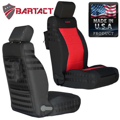 Jeep JK Seat Covers Front 07-10 Wrangler JK/JKU Tactical Series SRS Air Bag Compliant Bartact
