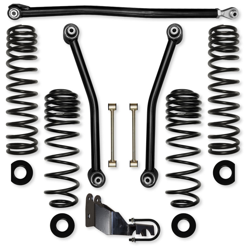2.5 Inch Adventure Mid-Arm Suspension System for Jeep Wrangler JL Gas Models Comp Stage 1 With No Shocks Rock Krawler