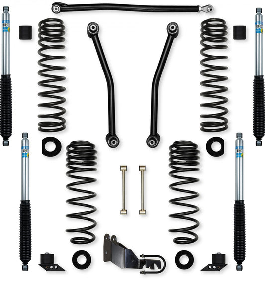 2.5 Inch Adventure Mid-Arm Suspension System for Jeep Wrangler JL Gas Models Comp Stage 1 With Bilstein Shocks Rock Krawler