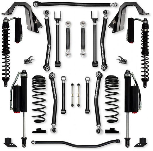 2.5 Inch Adventure X Coilover No Limits Mid-Arm Suspension System for Jeep Wrangler JLU 392 Models Comp System Stage 2 Rock Krawler