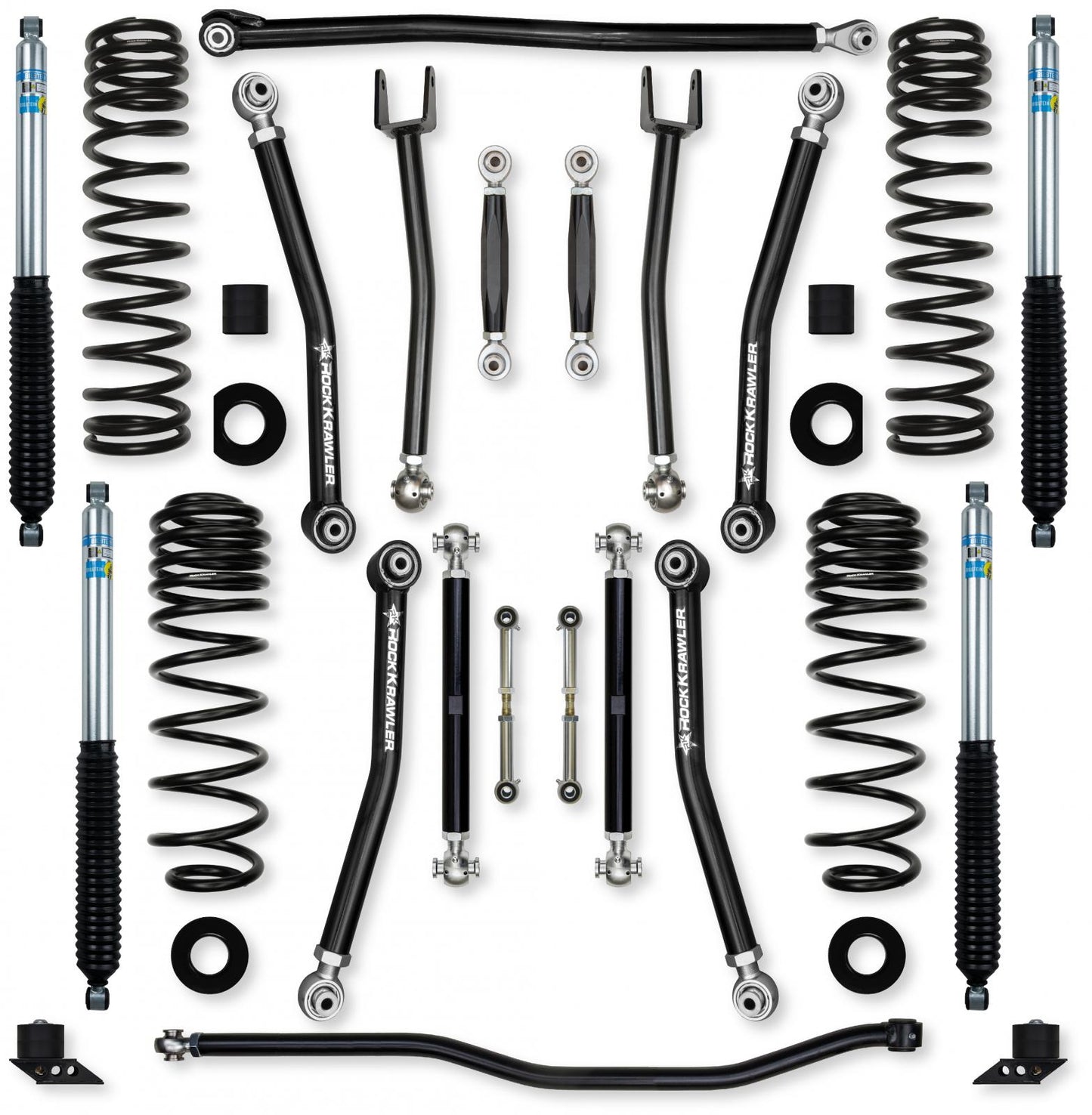2.5 Inch X-Factor No Limits Mid-Arm Suspension System for Jeep Wrangler JLU 392 Models Rock Krawler-1