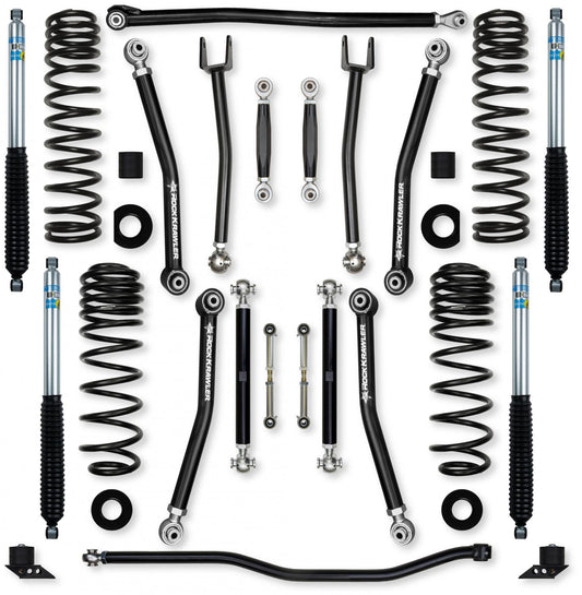2.5 Inch X-Factor No Limits Mid-Arm Suspension System for Jeep Wrangler JLU 392 Models Rock Krawler-1