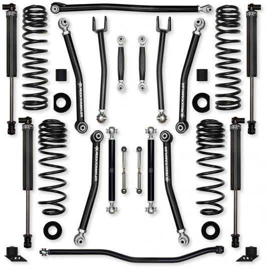 2.5 Inch X-Factor No Limits Mid-Arm Suspension System for Jeep Wrangler JLU 392 Models Rock Krawler