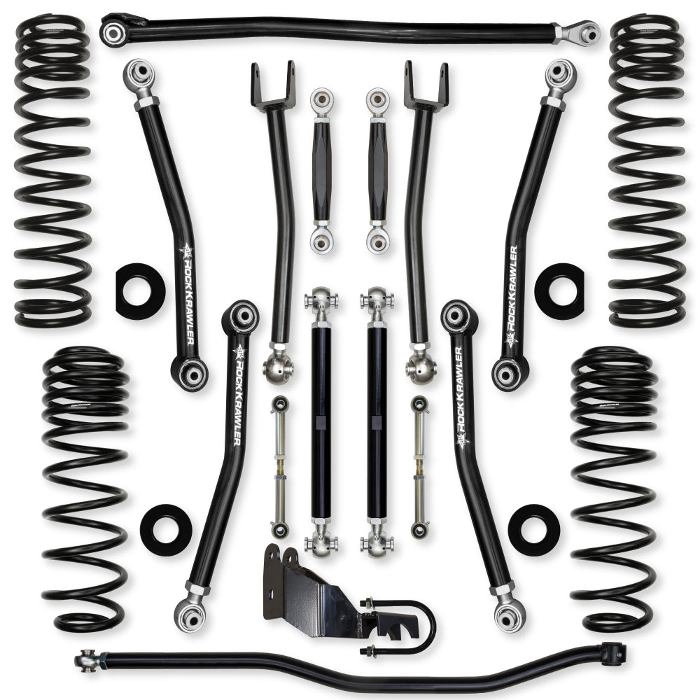 2.5 Inch X-Factor No Limits Mid-Arm Suspension System for Jeep Wrangler JLU Diesel Models Rock Krawler-2
