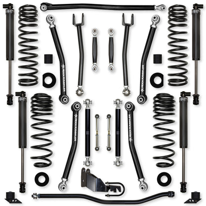 2.5 Inch X-Factor No Limits Mid-Arm Suspension System for Jeep Wrangler JLU Gas Models Rock Krawler