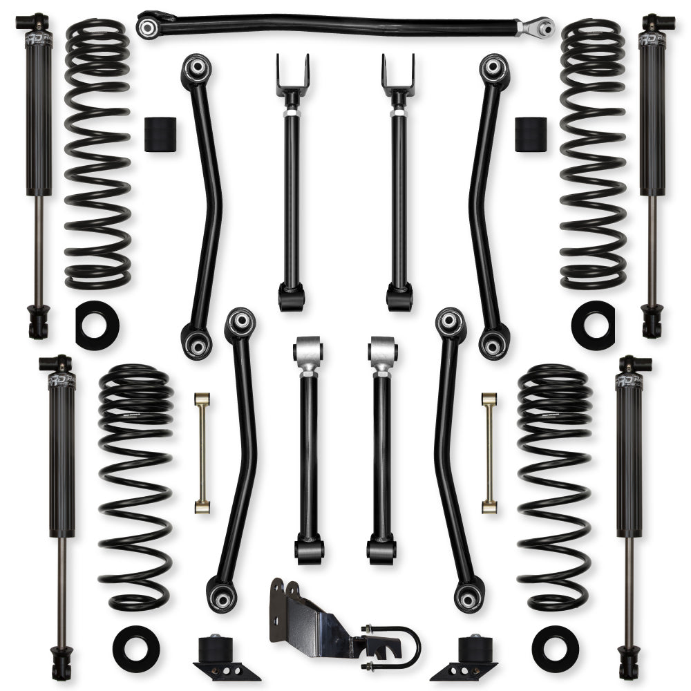 2.5 Inch Ultimate Adventure Mid-Arm Suspension System for Jeep Wrangler JLU Gas Models Rock Krawler