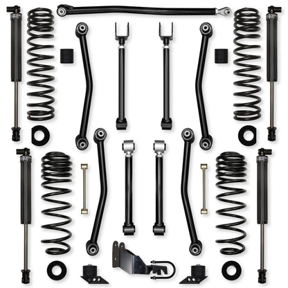 2.5 Inch Ultimate Adventure Mid-Arm Suspension System for Jeep Wrangler JLU Gas Models Rock Krawler
