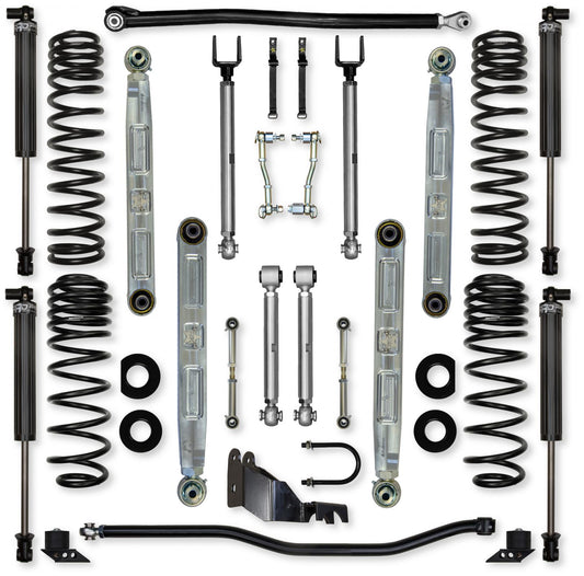 2.5 Inch X-Factor Pro Elite Mid-Arm Suspension System for Jeep Wrangler JLU 4XE Models Rock Krawler
