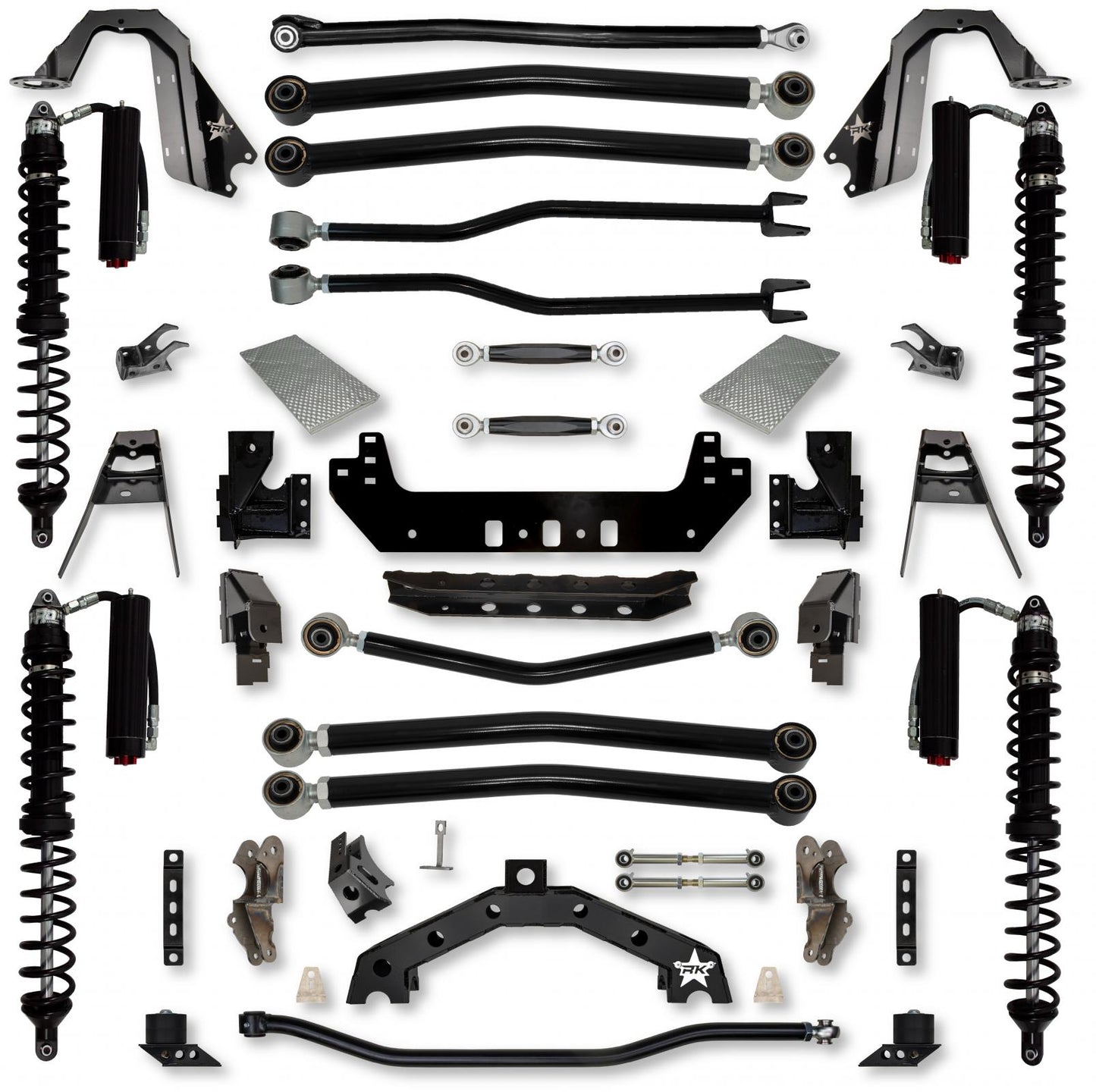 3.5 Inch Adventure X2 Coilover No Limits Long-Arm Suspension System for Jeep Wrangler JLU 392 Models Comp Stage 1 Trail Runner System Stage 2 Rock Krawler