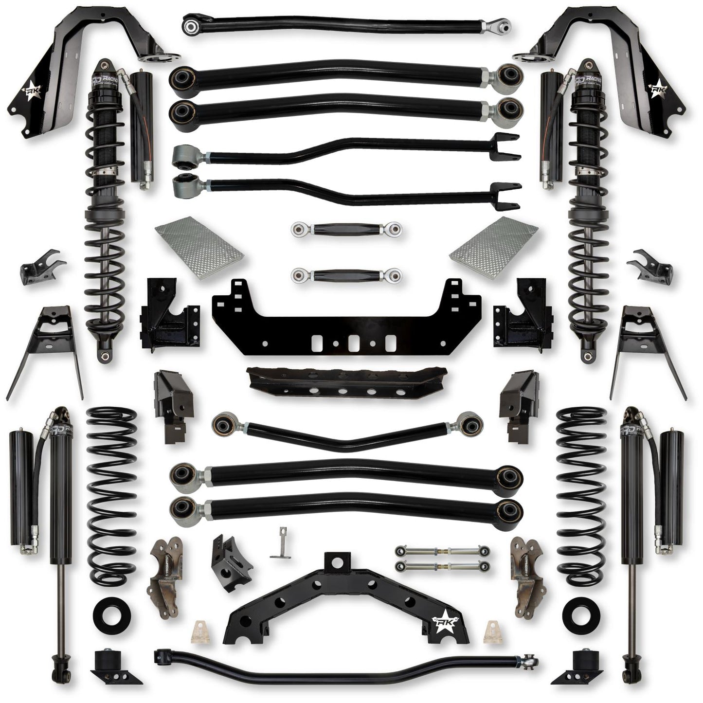 3.5 Inch Adventure X2 Coilover No Limits Long-Arm Suspension System for Jeep Wrangler JLU Diesel Models Comp Stage 1 Rock Krawler