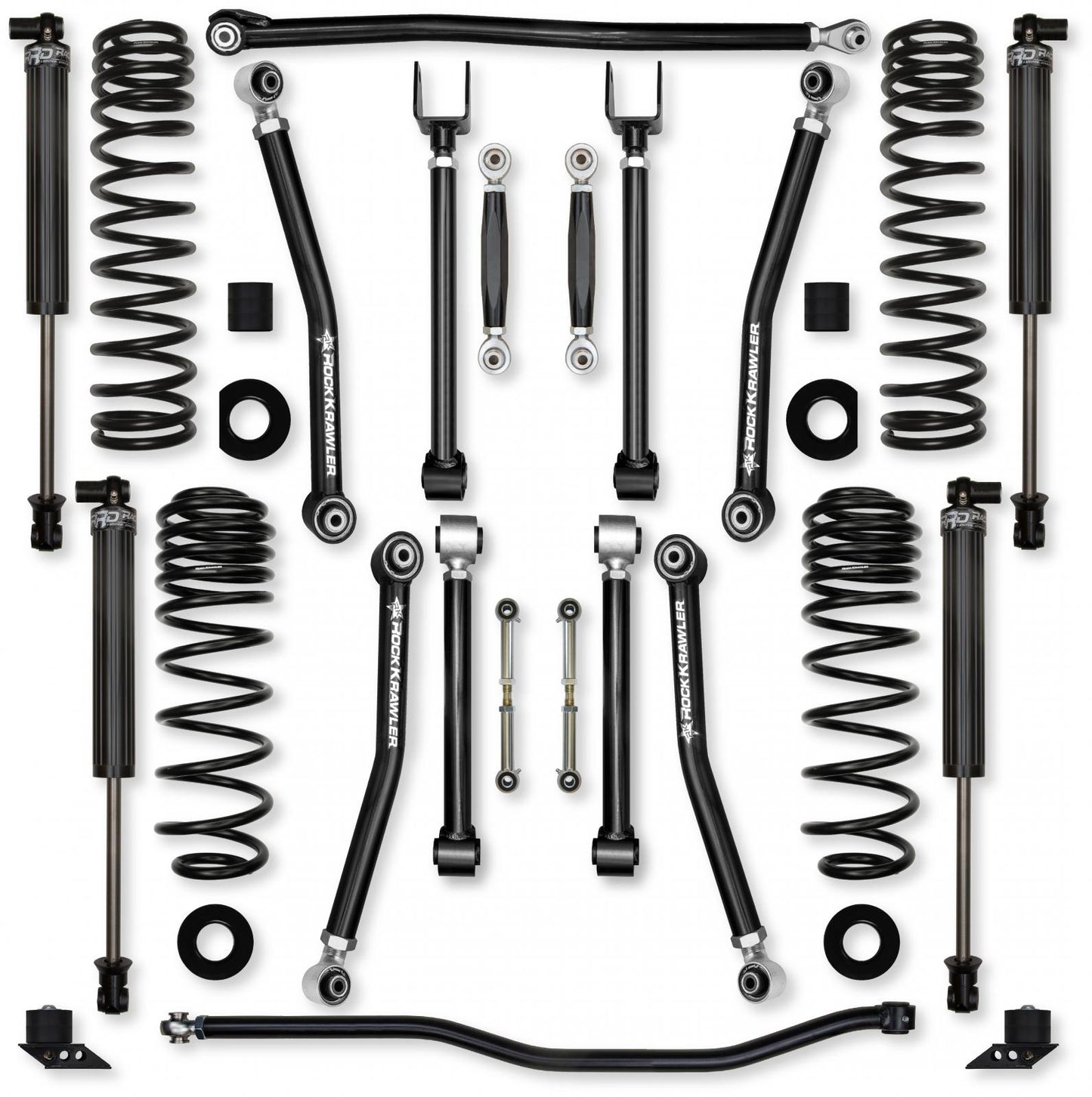 3.5 Inch Adventure X No Limits Mid-Arm Suspension System for Jeep Wrangler JLU 392 Models Rock Krawler