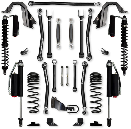 3.5 Inch Adventure X Coilover No Limits Mid-Arm Suspension System for Jeep Wrangler JLU Gas Models Comp System Stage 2 Rock Krawler