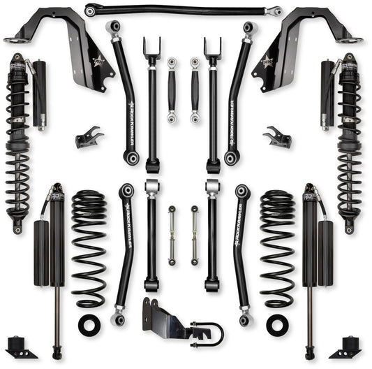 3.5 Inch Adventure X Coilover No Limits Mid-Arm Suspension System for Jeep Wrangler JLU Diesel Models Comp Stage 1 Rock Krawler