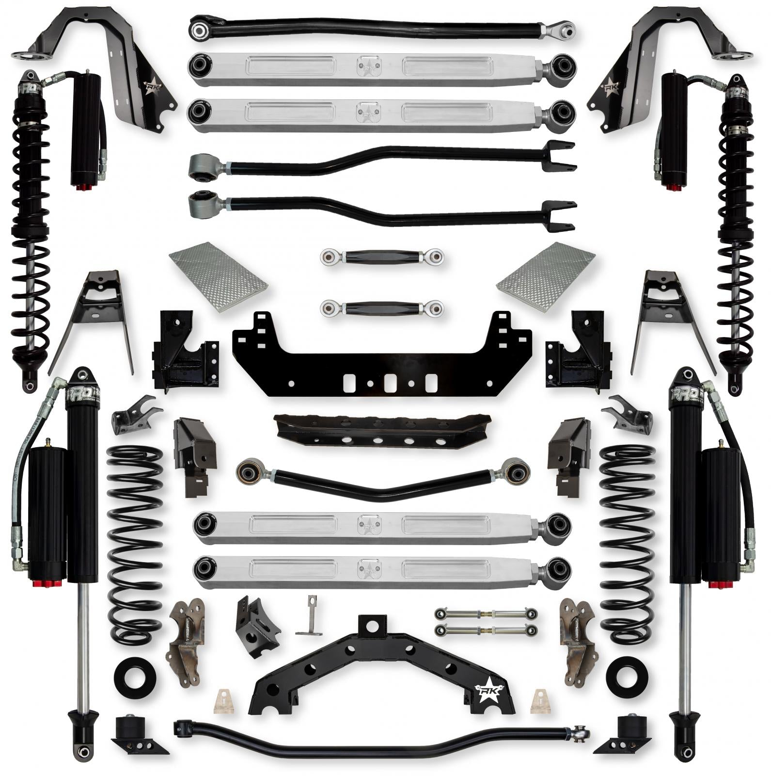 3.5 Inch Adventure X2 Pro Elite Coilover No Limits Long-Arm Suspension System for Jeep Wrangler JLU Diesel Models Comp System Stage 2 Rock Krawler