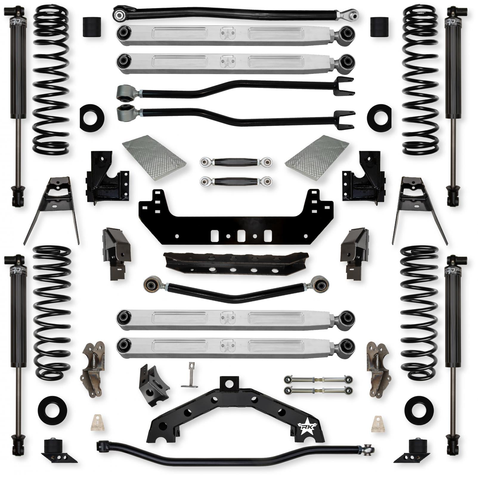 3.5 Inch Adventure X2 Pro Elite No Limits Long-Arm Suspension System for Jeep Wrangler JLU Diesel Models Rock Krawler
