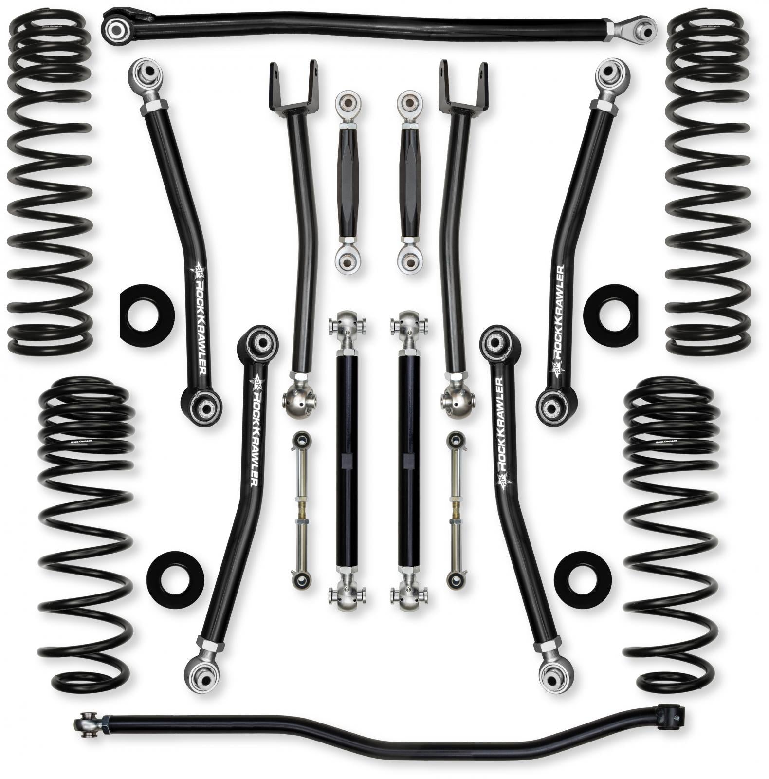 3.5 Inch X-Factor No Limits Mid-Arm Suspension System for Jeep Wrangler JLU 392 Models Rock Krawler-2