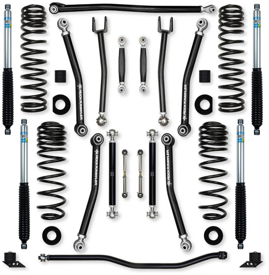 3.5 Inch X-Factor No Limits Mid-Arm Suspension System for Jeep Wrangler JLU 392 Models Rock Krawler-1
