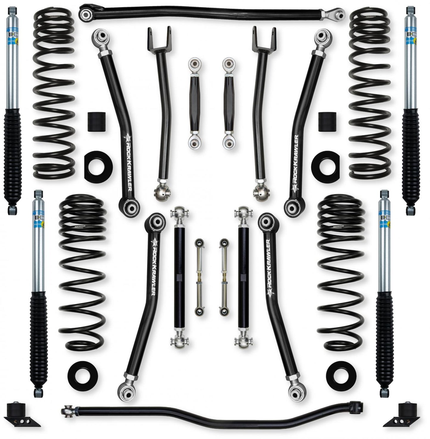 3.5 Inch X-Factor No Limits Mid-Arm Suspension System for Jeep Wrangler JLU 392 Models Rock Krawler-1
