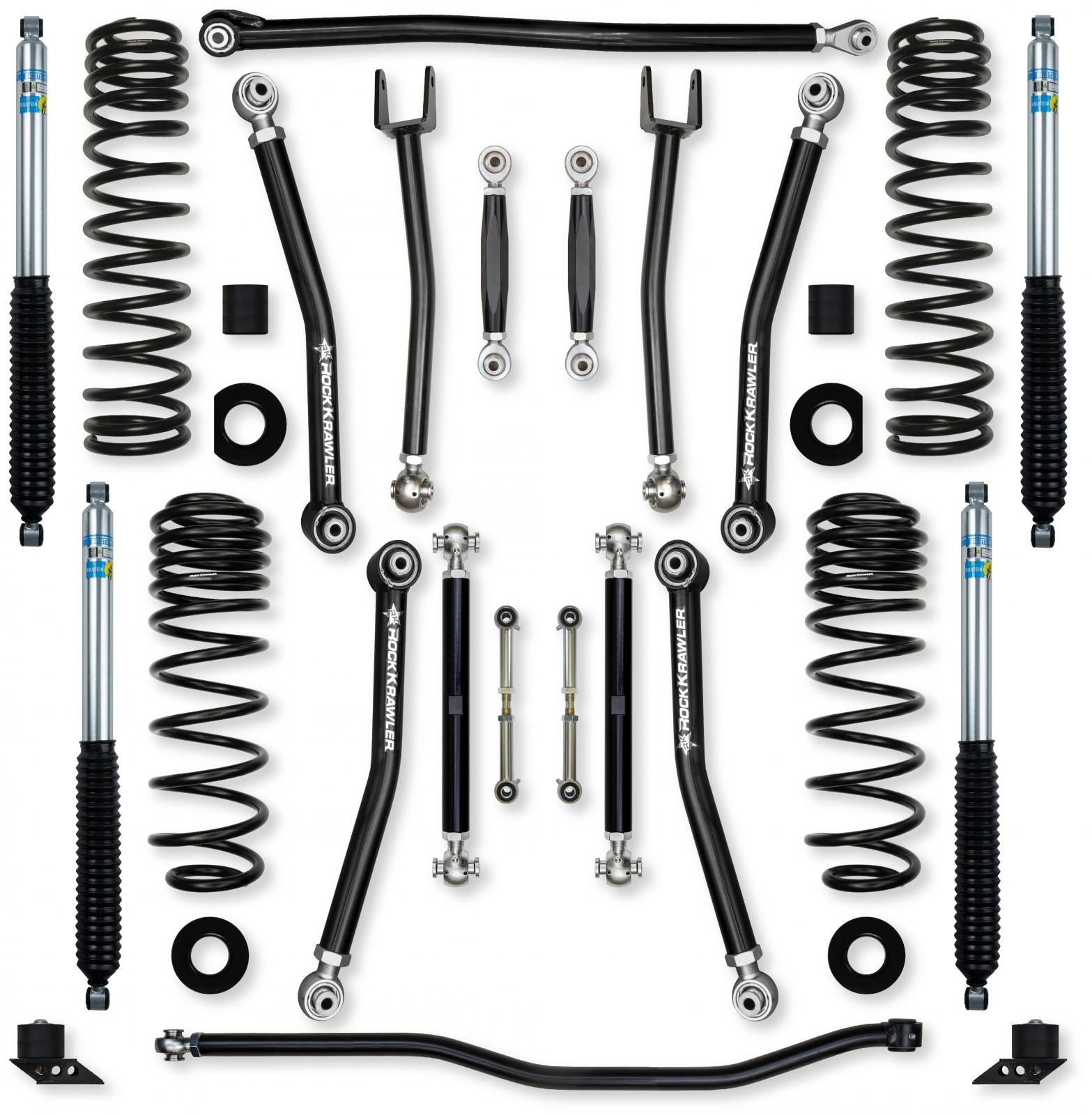 3.5 Inch X-Factor No Limits Mid-Arm Suspension System for Jeep Wrangler JLU 392 Models Rock Krawler-1