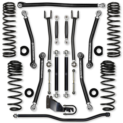 3.5 Inch X-Factor No Limits Mid-Arm Suspension System for Jeep Wrangler JLU 4XE Models Rock Krawler-1