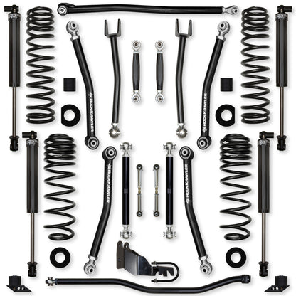 3.5 Inch X-Factor No Limits Mid-Arm Suspension System for Jeep Wrangler JLU 4XE Models Rock Krawler