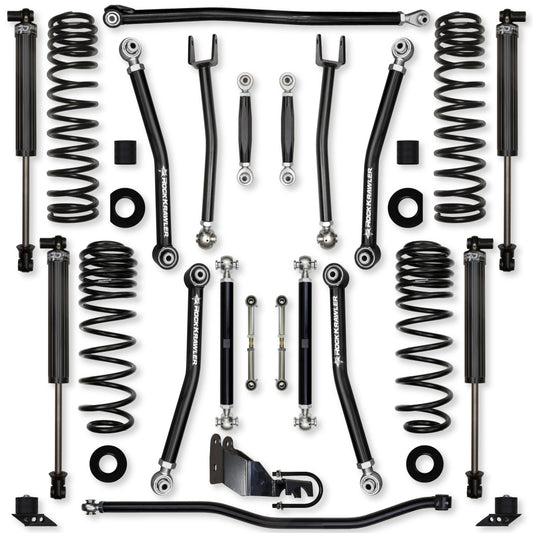 3.5 Inch X-Factor No Limits Mid-Arm Suspension System for Jeep Wrangler JLU 4XE Models Rock Krawler