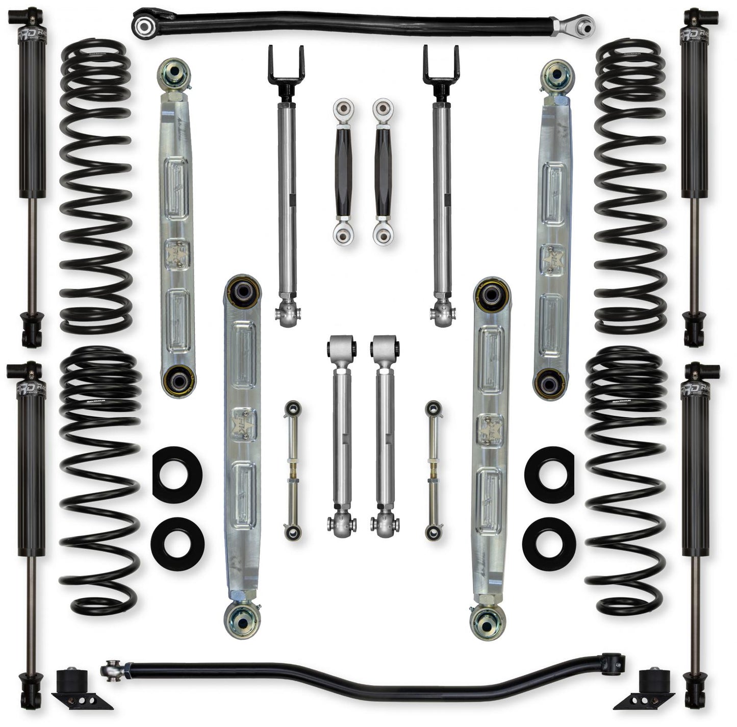 3.5 Inch X-Factor Pro Elite No Limits Mid-Arm Suspension System for Jeep Wrangler JLU 392 Hemi Models Rock Krawler