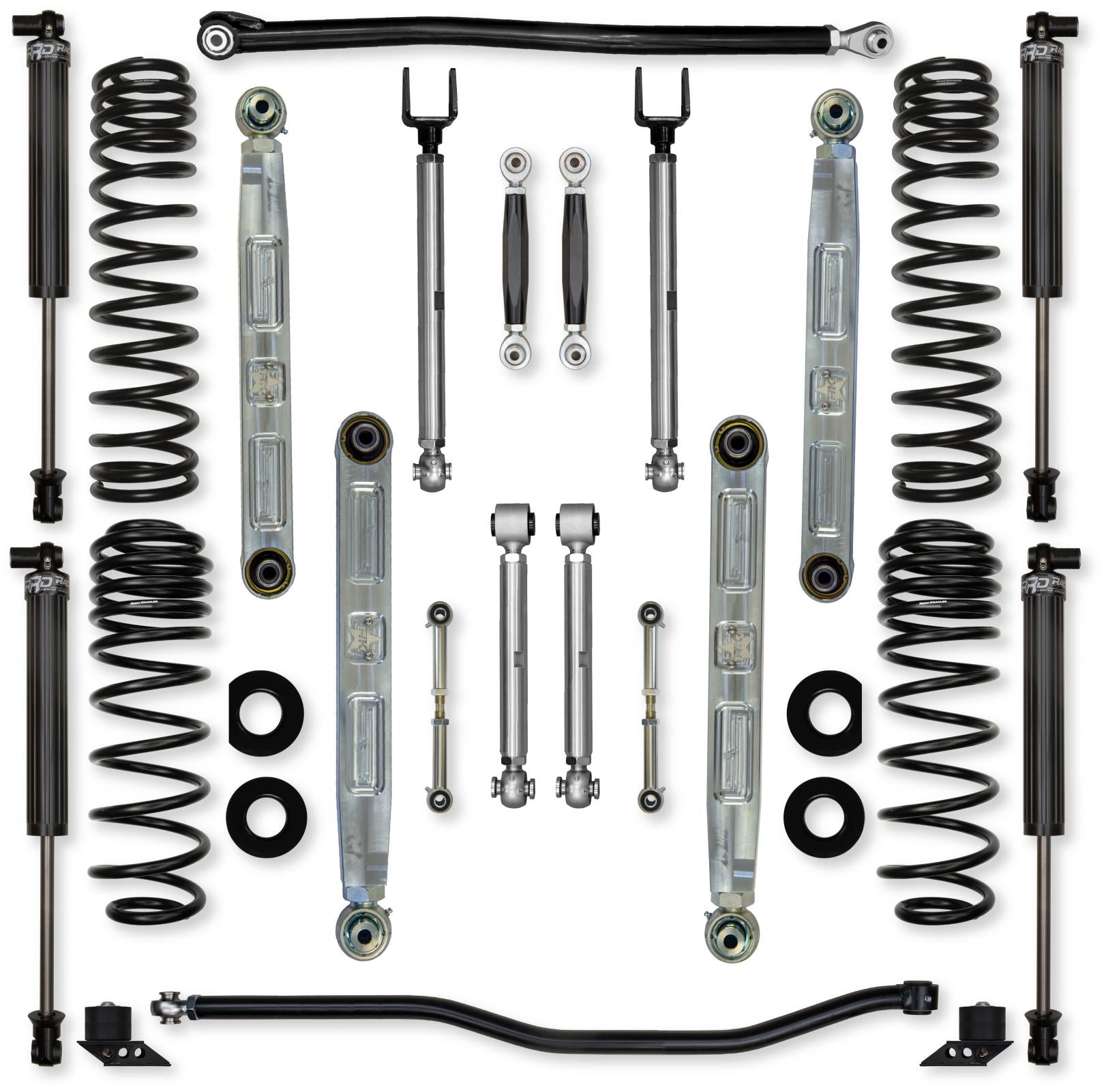 3.5 Inch X-Factor Pro Elite No Limits Mid-Arm Suspension System for Jeep Wrangler JLU 392 Hemi Models Rock Krawler