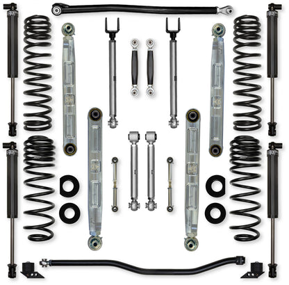 3.5 Inch X-Factor Pro Elite No Limits Mid-Arm Suspension System for Jeep Wrangler JLU 392 Hemi Models Rock Krawler