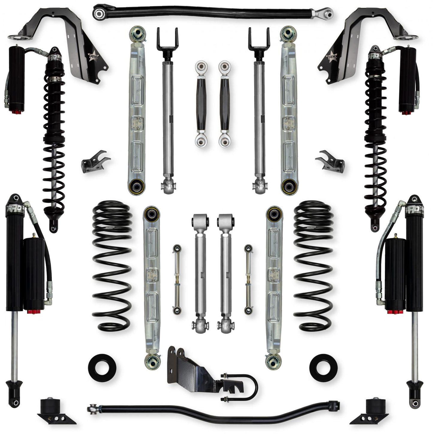 3.5 Inch X-Factor Pro Elite Coilover No Limits Mid-Arm System for Jeep Wrangler JLU Diesel Models Comp System Stage 2 Rock Krawler