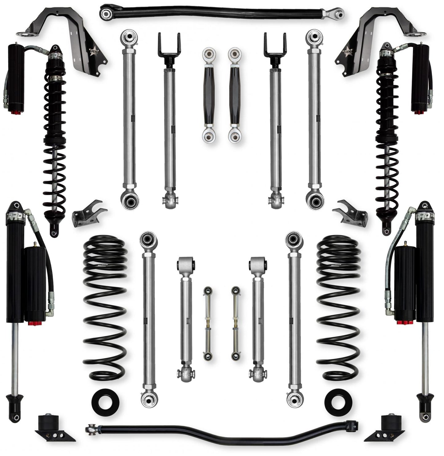 3.5 Inch X-Factor PRO Coilover No Limits Mid-Arm System for Jeep Wrangler JLU 392 Comp System Stage 2 Rock Krawler