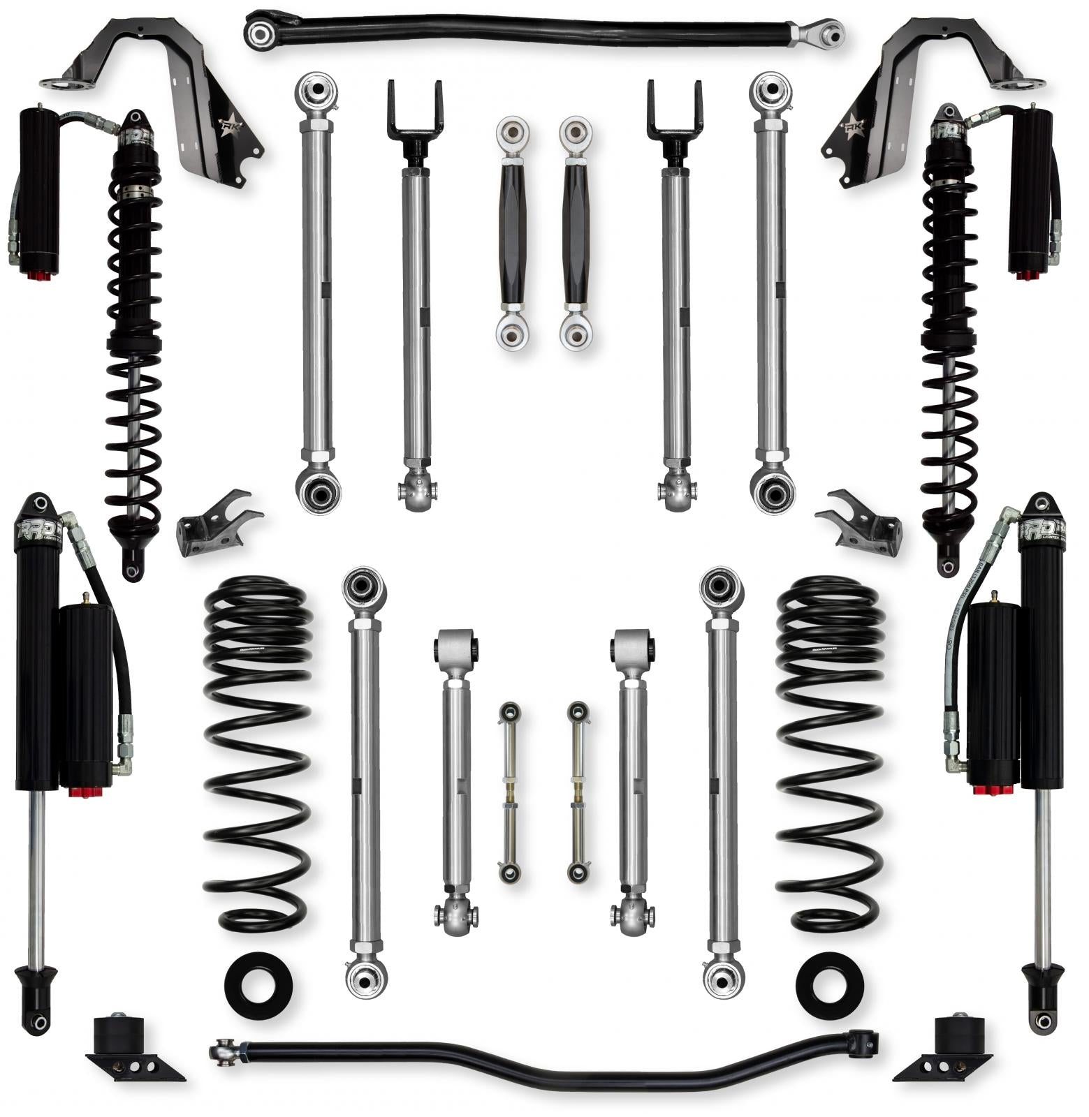 3.5 Inch X-Factor PRO Coilover No Limits Mid-Arm System for Jeep Wrangler JLU 392 Comp System Stage 2 Rock Krawler