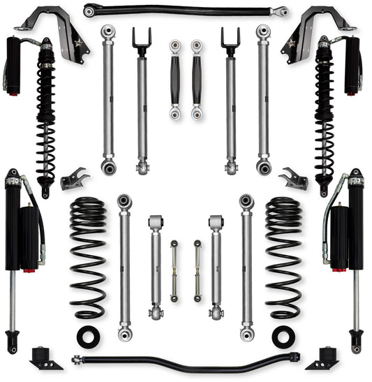 3.5 Inch X-Factor PRO Coilover No Limits Mid-Arm System for Jeep Wrangler JLU 392 Comp System Stage 2 Rock Krawler