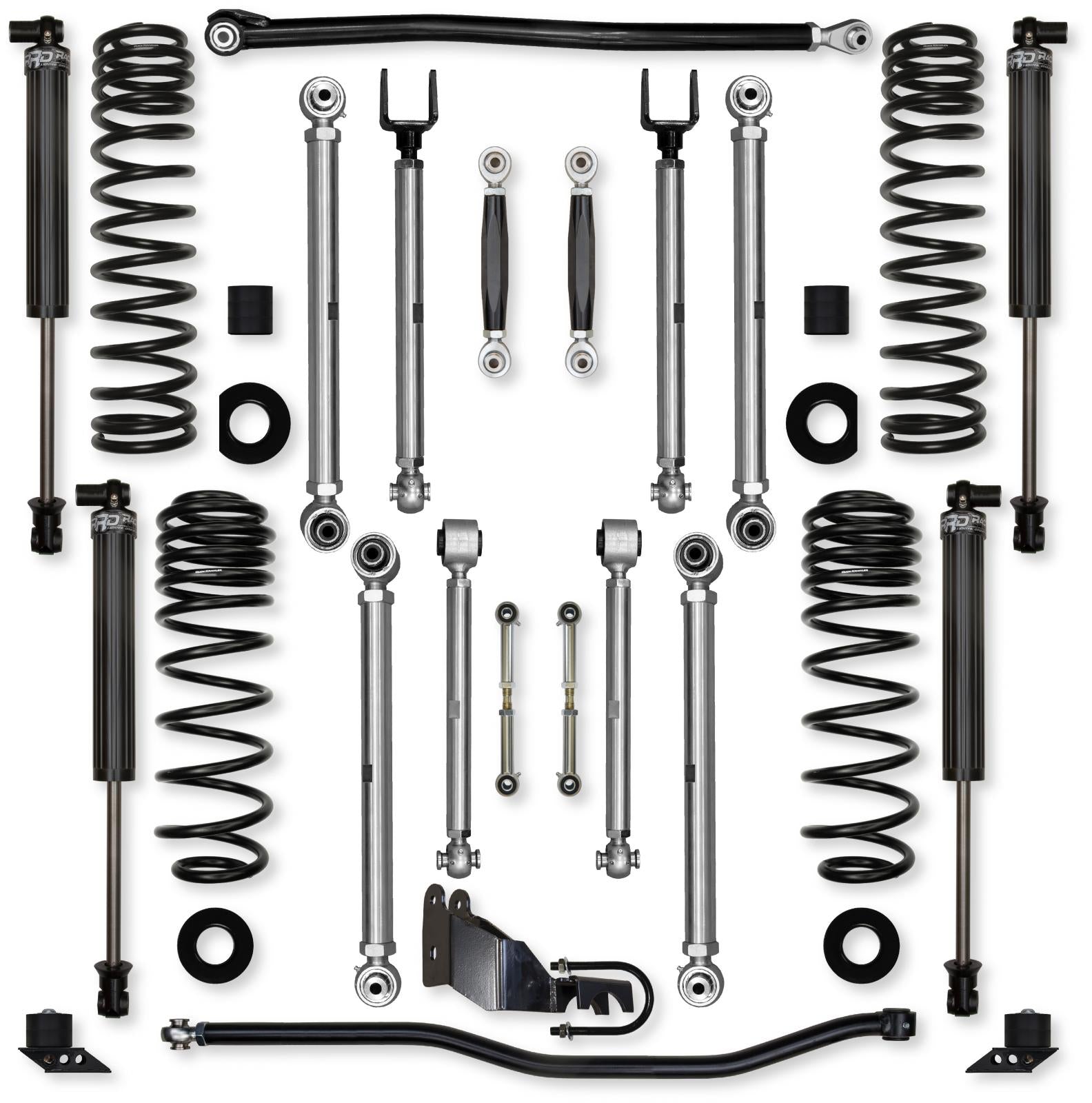 3.5 Inch X-Factor PRO No Limits Mid-Arm Suspension System for Jeep Wrangler JLU Diesel Models Rock Krawler