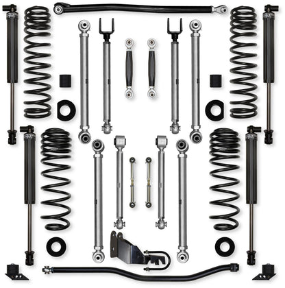 3.5 Inch X-Factor PRO No Limits Mid-Arm Suspension System for Jeep Wrangler JLU Diesel Models Rock Krawler