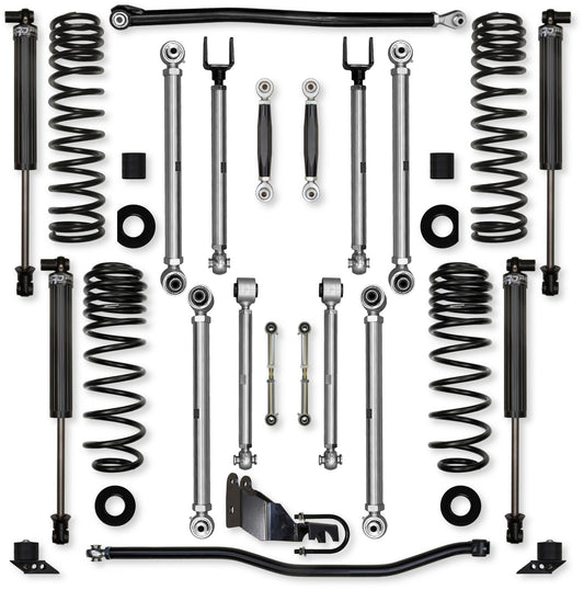3.5 Inch X-Factor PRO No Limits Mid-Arm Suspension System for Jeep Wrangler JLU Diesel Models Rock Krawler