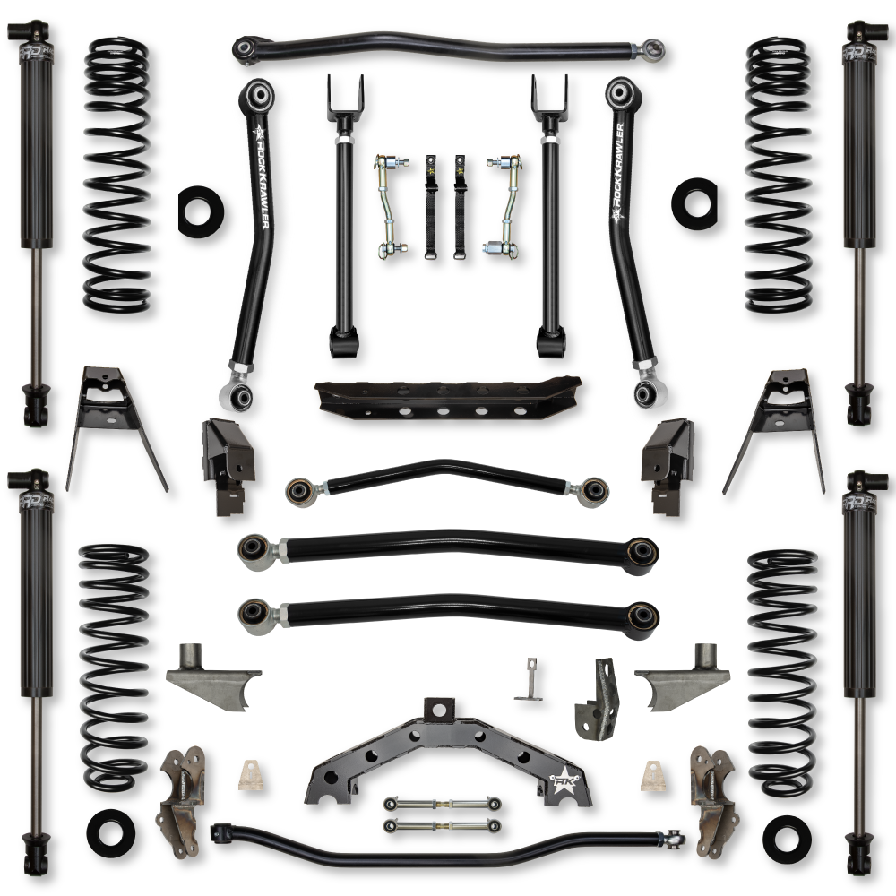3.5 Inch T-Rex w/ 6 Inch Rear Stretch Hybrid System For Jeep Wrangler JL Rock Krawler