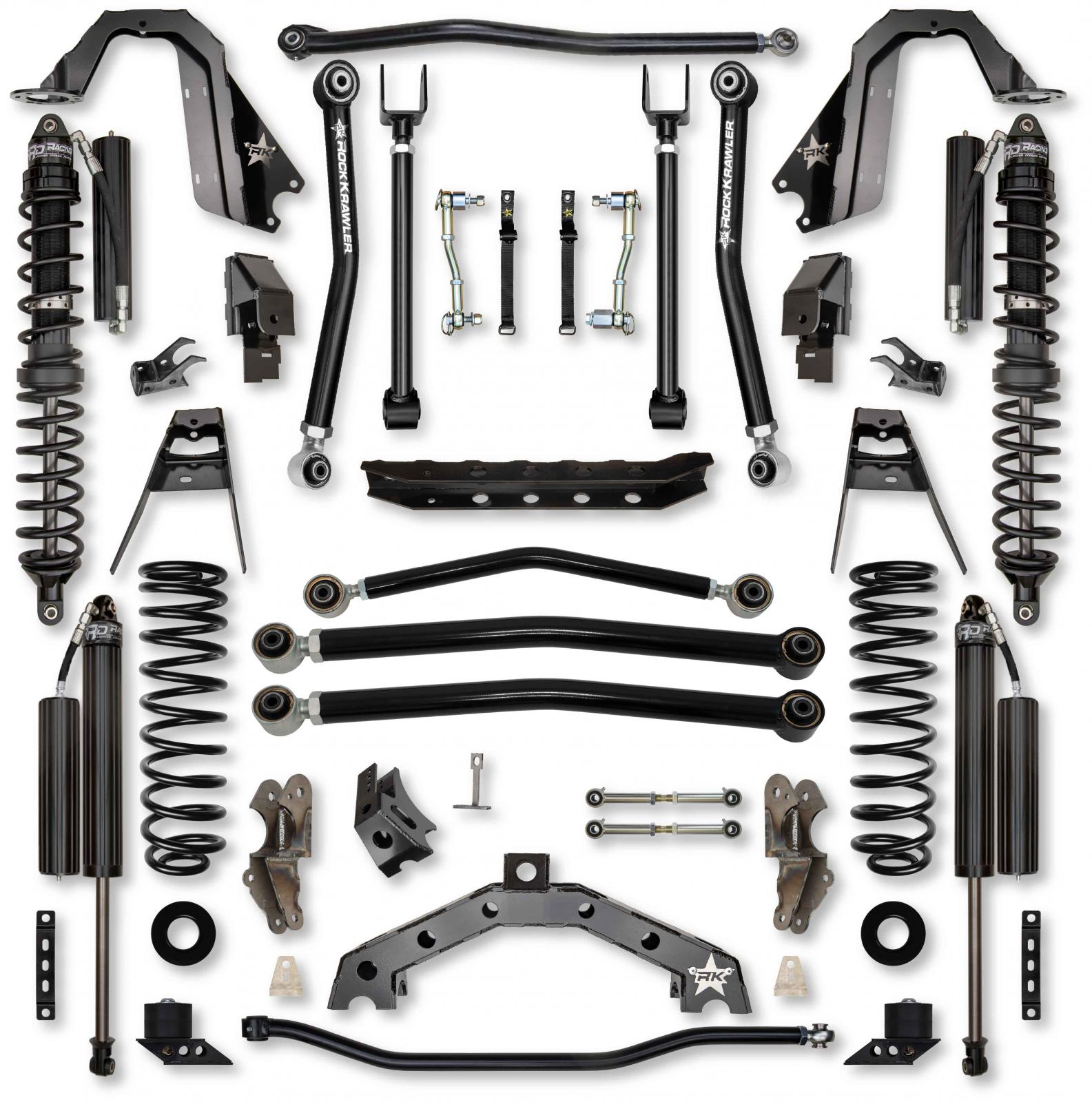 3.5 Inch T-REX Coilover Suspension System for Jeep Wrangler JL Gas Models Comp Stage 1 Rock Krawler
